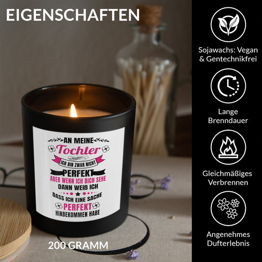 22Feels® Tochter Geschenk HANDGEMACHTE Sojawachs Duft-Kerze im Glas (ZITRUS, VEGAN)-Spruchkerzen B1K1-22Feels