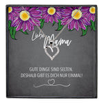 22Feels® Mama Geschenk Muttertag Geburtstag Frauen Schmuck mit Karte Herz Halskette Echt Silber Weihnachten Idee von Tochter oder Sohn-Schmuck mit Botschaftskarte - Herz21-22Feels