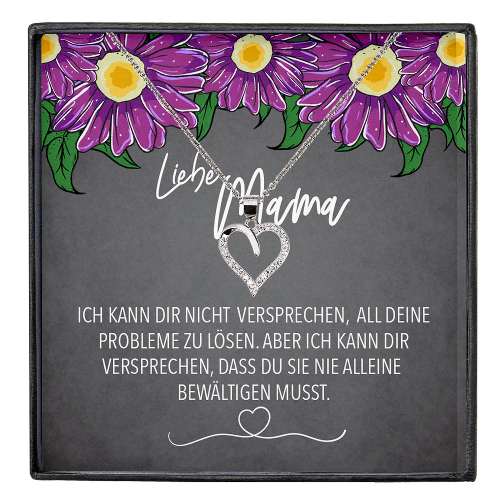 22Feels® Mama Geschenk Muttertag Geburtstag Frauen Schmuck mit Karte Herz Halskette Echt Silber Weihnachten Idee von Tochter oder Sohn-Schmuck mit Botschaftskarte - Herz21-22Feels