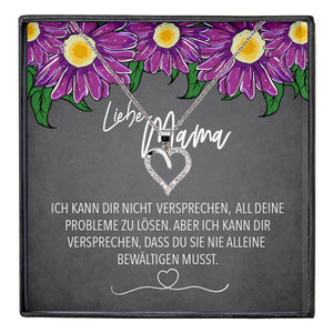 22Feels® Mama Geschenk Muttertag Geburtstag Frauen Schmuck mit Karte Herz Halskette Echt Silber Weihnachten Idee von Tochter oder Sohn-Schmuck mit Botschaftskarte - Herz21-22Feels