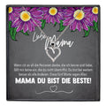 22Feels® Mama Geschenk Muttertag Geburtstag Frauen Schmuck mit Karte Herz Halskette Echt Silber Weihnachten Idee von Tochter oder Sohn-Schmuck mit Botschaftskarte - Herz21-22Feels