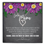 22Feels® Mama Geschenk Muttertag Geburtstag Frauen Schmuck mit Karte Herz Halskette Echt Silber Weihnachten Idee von Tochter oder Sohn-Schmuck mit Botschaftskarte - Herz21-22Feels