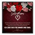 22Feels® Mama Geschenk Muttertag Geburtstag Frauen Schmuck mit Karte Herz Halskette Echt Silber Weihnachten Idee von Tochter oder Sohn-Schmuck mit Botschaftskarte - Herz21-22Feels