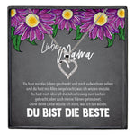22Feels® Mama Geschenk Muttertag Geburtstag Frauen Schmuck mit Karte Herz Halskette Echt Silber Weihnachten Idee von Tochter oder Sohn-Schmuck mit Botschaftskarte - Herz21-22Feels