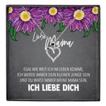 22Feels® Mama Geschenk von Sohn Muttertag Geburtstag Frauen Schmuck mit Karte Echt Silber Herz Halskette Weihnachten Idee Mutter Sohn-Schmuck mit Botschaftskarte - Herz21-22Feels