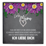 22Feels® Mama Geschenk von Tochter Muttertag Geburtstag Frauen Schmuck mit Karte Echt Silber Herz Halskette Weihnachten Idee Mutter Tochter-Schmuck mit Botschaftskarte - Herz21-22Feels