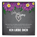 22Feels® Mama Geschenk von Tochter Muttertag Geburtstag Frauen Schmuck mit Karte Echt Silber Herz Halskette Weihnachten Idee Mutter Tochter-Schmuck mit Botschaftskarte - Herz21-22Feels