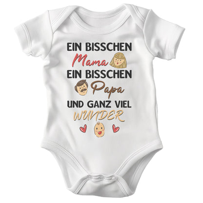 22Feels Unisex Babybody Bio-Baumwolle – Weiß mit Wunder Spruch – Geschenk zur Geburt, Babyparty oder zum 1. Geburtstag-Baby Body-22Feels