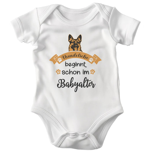 22Feels Unisex Babybody Bio-Baumwolle – Weiß mit Schäferhund Ja Spruch – Geschenk für Hunde-Fans zur Geburt oder Babyparty-Baby Body-22Feels