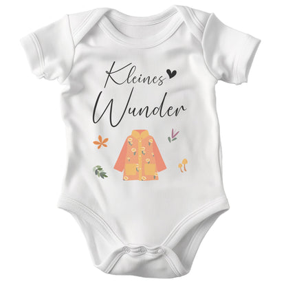 22Feels Unisex Babybody Bio-Baumwolle – Weiß mit Kleines Wunder Design – Geschenk zur Geburt, Babyparty oder zum 1. Geburtstag für Mädchen & Jungen-Baby Body-22Feels
