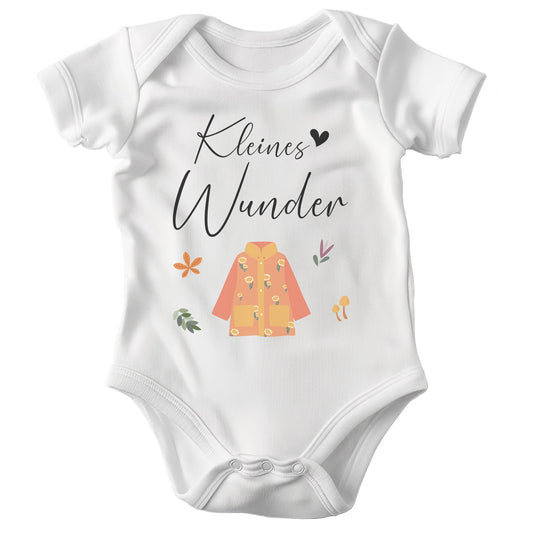 22Feels Unisex Babybody Bio-Baumwolle – Weiß mit Kleines Wunder Design – Geschenk zur Geburt, Babyparty oder zum 1. Geburtstag für Mädchen & Jungen-Baby Body-22Feels
