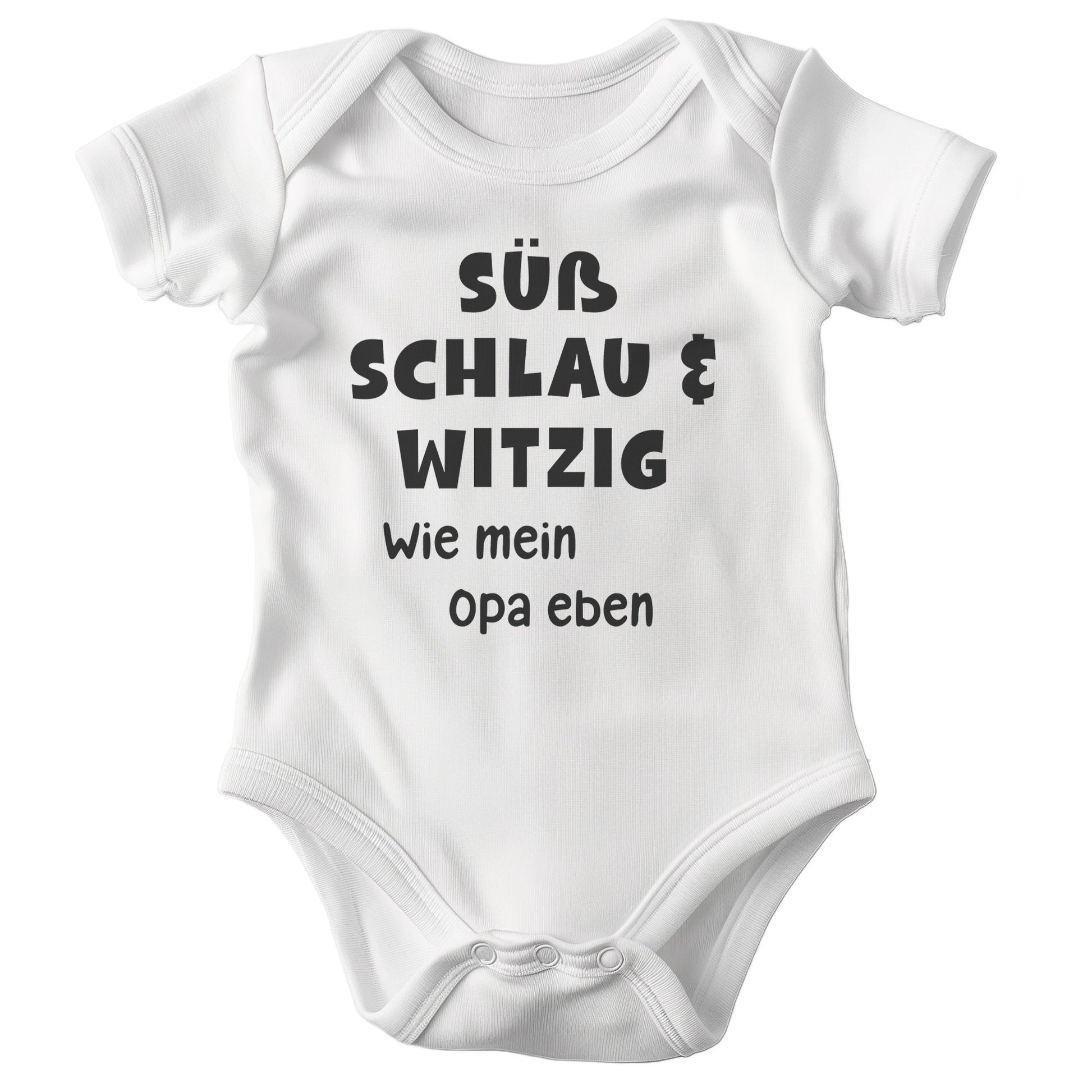 22Feels Unisex Babybody Bio-Baumwolle – Weiß mit Lustigem Opa Spruch – Geschenk zur Geburt, Babyparty oder zum 1. Geburtstag von Opa-Baby Body-22Feels
