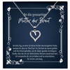 22Feels® Mutter der Braut Geschenk zur Hochzeit - Echt Silber 925/000 Schmuckset: Herz Halskette mit Botschaftskarte-Schmuck mit Botschaftskarte - Herz21-22Feels