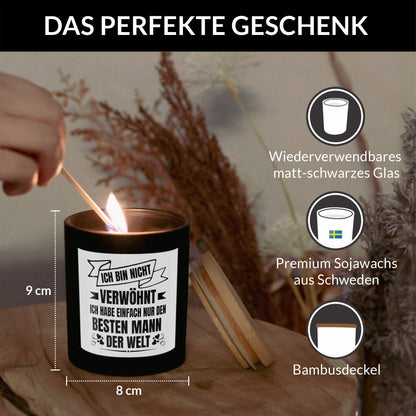 22Feels® Ehefrau Hochzeitstag Geschenk HANDGEMACHTE Sojawachs Duft-Kerze im Glas (ZITRUS, VEGAN)-Spruchkerzen B1K1-22Feels