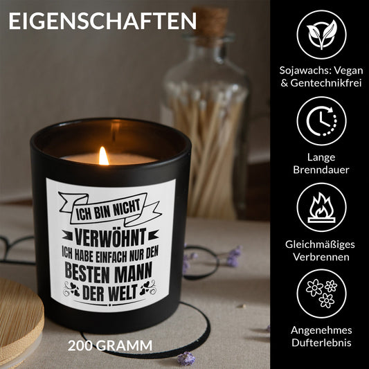 22Feels® Ehefrau Hochzeitstag Geschenk HANDGEMACHTE Sojawachs Duft-Kerze im Glas (ZITRUS, VEGAN)-Spruchkerzen B1K1-22Feels