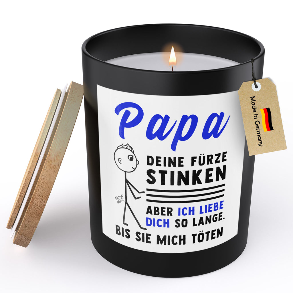 22Feels® Papa Geschenk HANDGEMACHTE Sojawachs Duft-Kerze im Glas (ZITRUS, VEGAN)-Spruchkerzen B1K1-22Feels