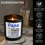 22Feels® Papa Geschenk HANDGEMACHTE Sojawachs Duft-Kerze im Glas (ZITRUS, VEGAN)-Spruchkerzen B1K1-22Feels