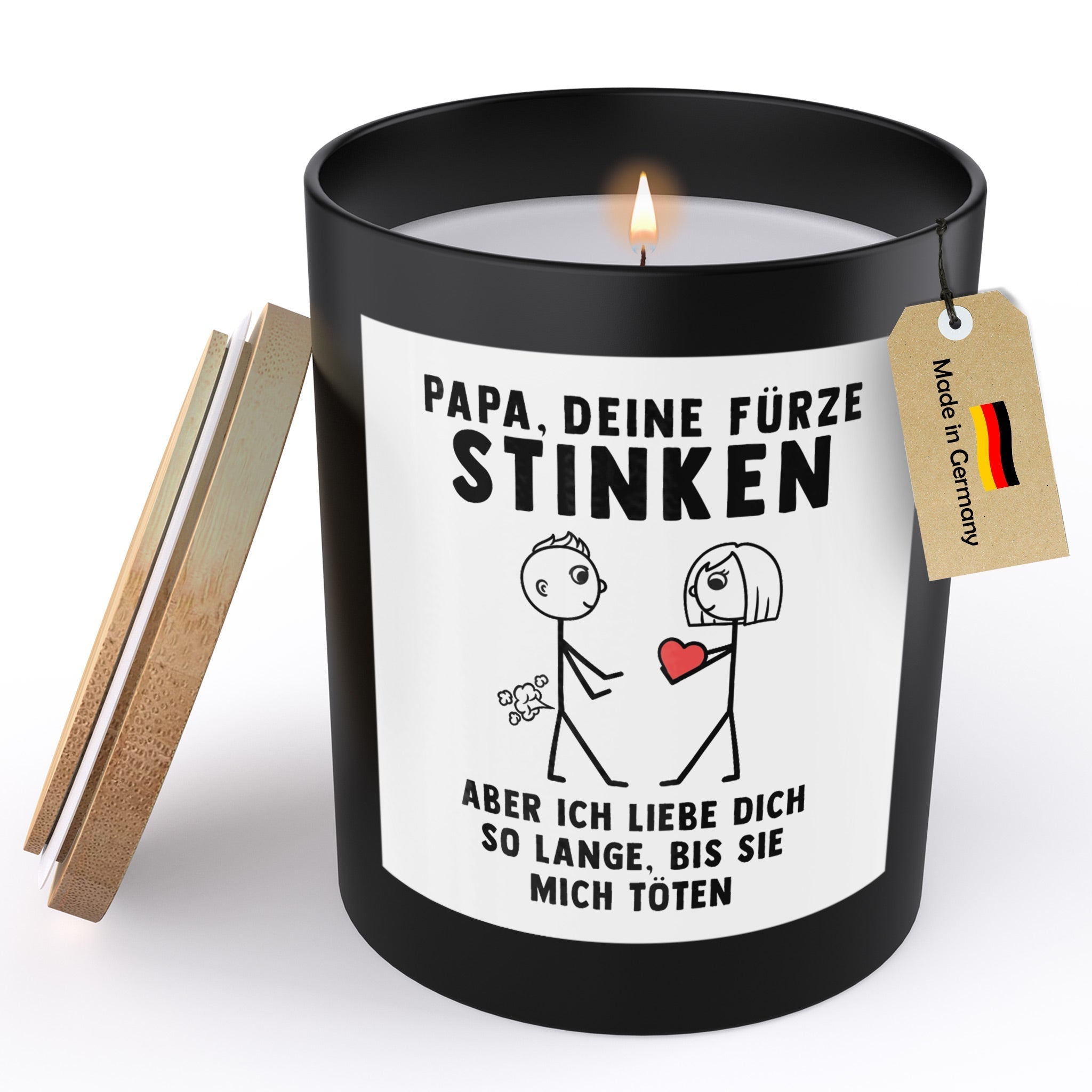 22Feels® Papa Geschenk HANDGEMACHTE Sojawachs Duft-Kerze im Glas (ZITRUS, VEGAN)-Spruchkerzen B1K1-22Feels