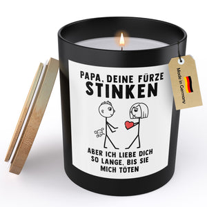 22Feels® Papa Geschenk HANDGEMACHTE Sojawachs Duft-Kerze im Glas (ZITRUS, VEGAN)-Spruchkerzen B1K1-22Feels