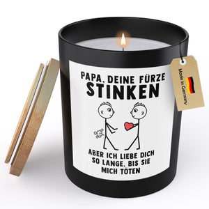 22Feels® Papa Geschenk HANDGEMACHTE Sojawachs Duft-Kerze im Glas (ZITRUS, VEGAN)-Spruchkerzen B1K1-22Feels