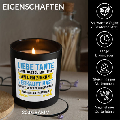 22Feels® Tante Geschenk HANDGEMACHTE Sojawachs Duft-Kerze im Glas (ZITRUS, VEGAN)-Spruchkerzen B1K1-22Feels