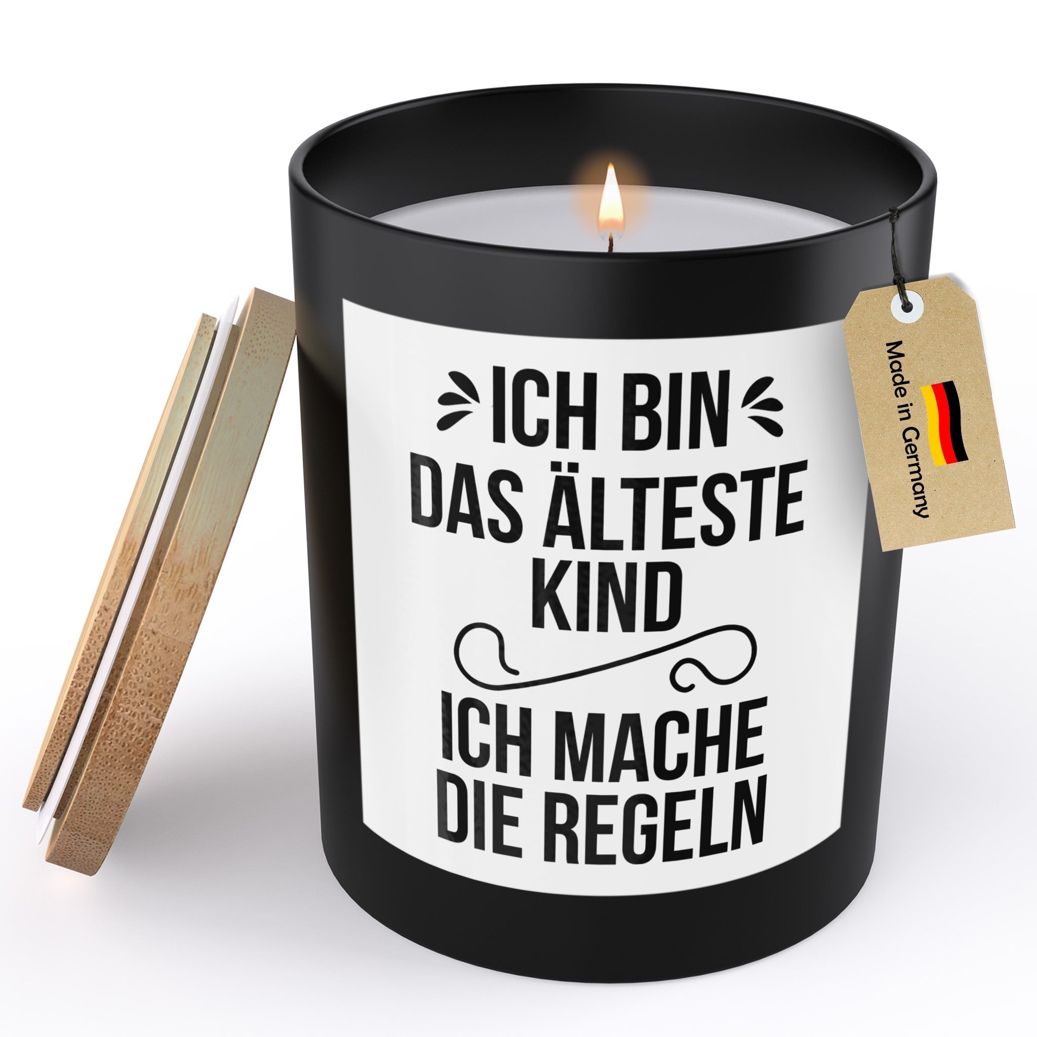 22Feels® Familie Geschenk Geschwister Mama Papa HANDGEMACHTE Sojawachs Duft-Kerze im Glas (ZITRUS, VEGAN)-Spruchkerzen B1K1-22Feels