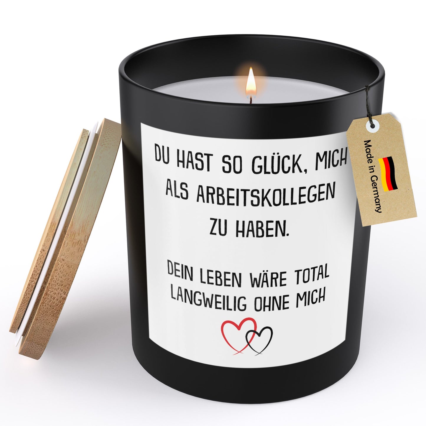 22Feels® Arbeitskollegin Geschenk HANDGEMACHTE Sojawachs Duft-Kerze im Glas (ZITRUS, VEGAN)-Spruchkerzen B1K1-22Feels