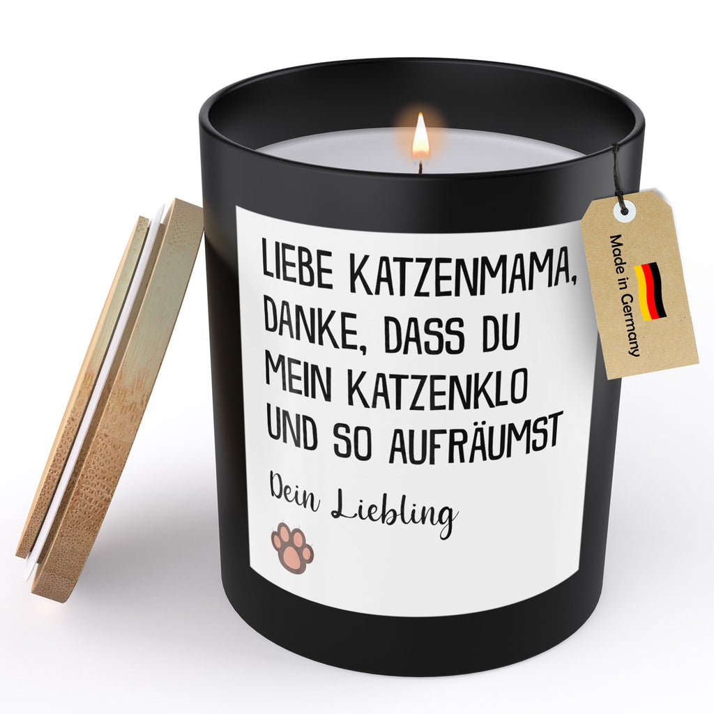 22Feels® Katzenmama Geschenk HANDGEMACHTE Sojawachs Duft-Kerze im Glas (ZITRUS, VEGAN)-Spruchkerzen B1K1-22Feels