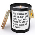 22Feels® Schwägerin Geschenk HANDGEMACHTE Sojawachs Duft-Kerze im Glas (ZITRUS, VEGAN)-Spruchkerzen B1K1-22Feels