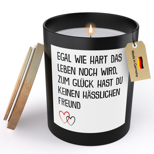 22Feels® Freundin Jahrestag Geschenk HANDGEMACHTE Sojawachs Duft-Kerze im Glas (ZITRUS, VEGAN)-Spruchkerzen B1K1-22Feels