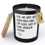 22Feels® Ehemann Hochzeitstag Geschenk HANDGEMACHTE Sojawachs Duft-Kerze im Glas (ZITRUS, VEGAN)-Spruchkerzen B1K1-22Feels