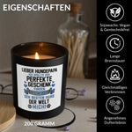 22Feels® Hundepapa Geschenk HANDGEMACHTE Sojawachs Duft-Kerze im Glas (ZITRUS, VEGAN)-Spruchkerzen B1K1-22Feels