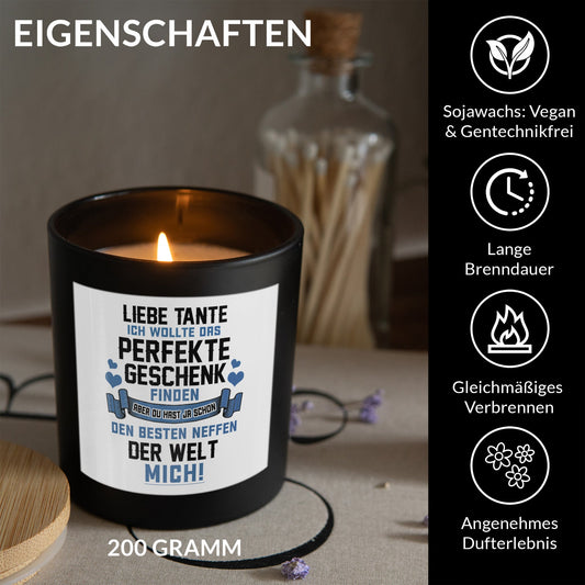 22Feels® Tante Geschenk HANDGEMACHTE Sojawachs Duft-Kerze im Glas (ZITRUS, VEGAN)-Spruchkerzen B1K1-22Feels