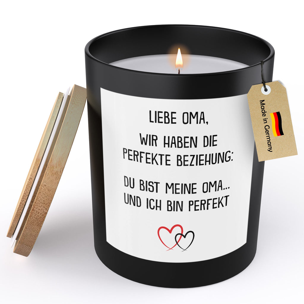 22Feels® Oma Geschenk HANDGEMACHTE Sojawachs Duft-Kerze im Glas (ZITRUS, VEGAN)-Spruchkerzen B1K1-22Feels
