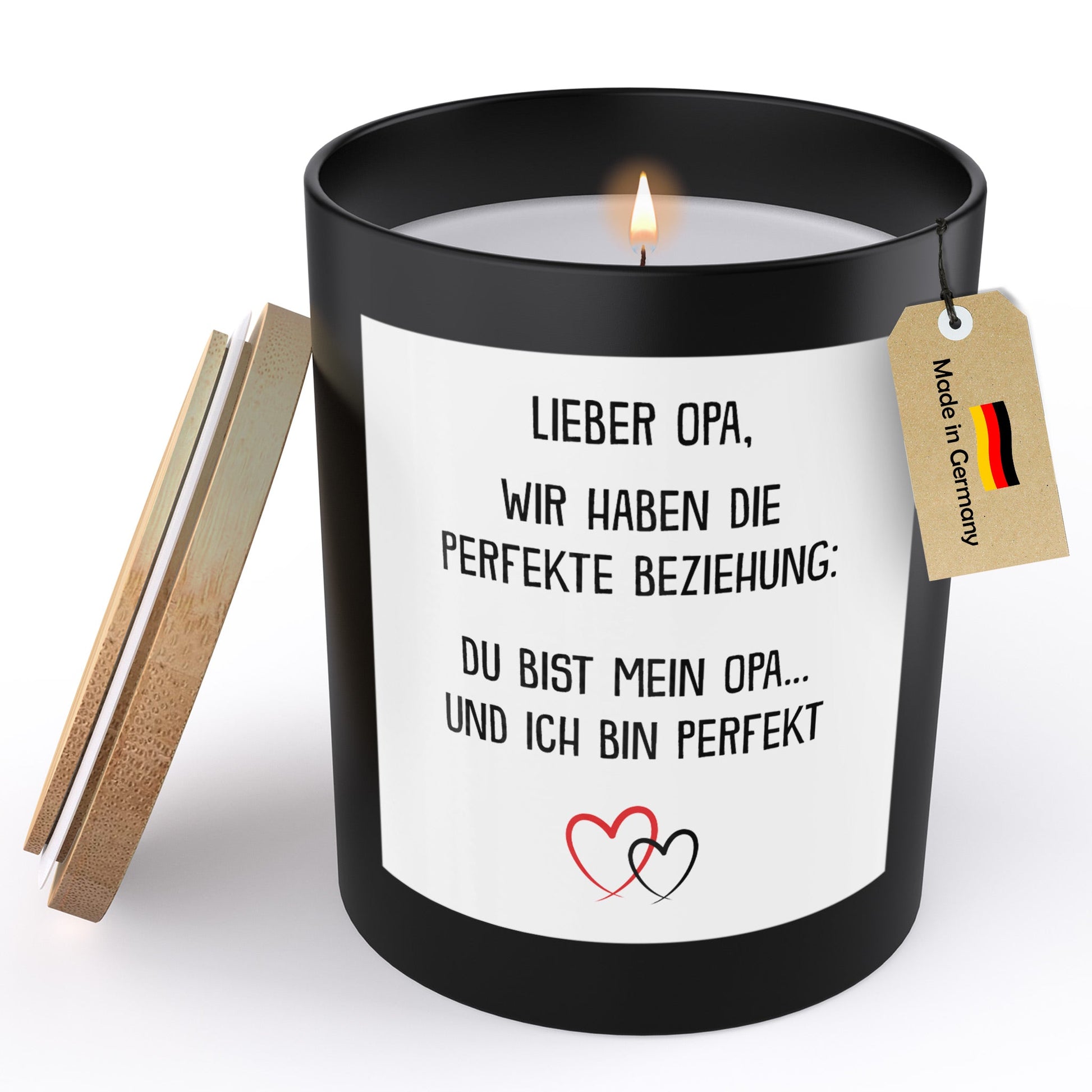 22Feels® Opa Geschenk HANDGEMACHTE Sojawachs Duft-Kerze im Glas (ZITRUS, VEGAN)-Spruchkerzen B1K1-22Feels