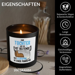 22Feels® Tochter Geschenk HANDGEMACHTE Sojawachs Duft-Kerze im Glas (ZITRUS, VEGAN)-Spruchkerzen B1K1-22Feels