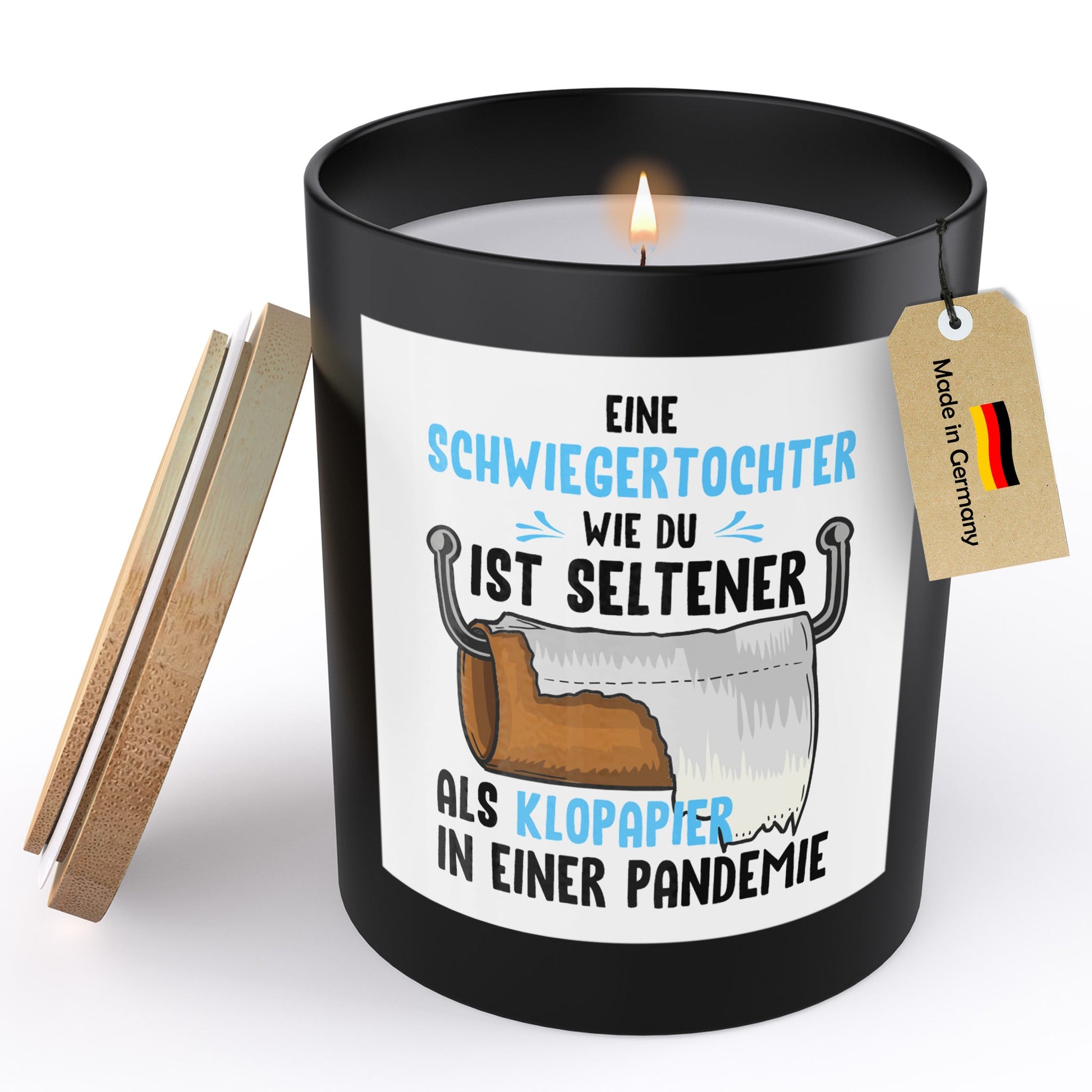 22Feels® Schwiegertochter Geschenk HANDGEMACHTE Sojawachs Duft-Kerze im Glas (ZITRUS, VEGAN)-Spruchkerzen B1K1-22Feels
