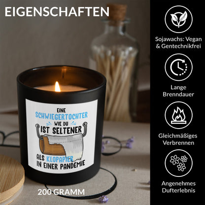 22Feels® Schwiegertochter Geschenk HANDGEMACHTE Sojawachs Duft-Kerze im Glas (ZITRUS, VEGAN)-Spruchkerzen B1K1-22Feels
