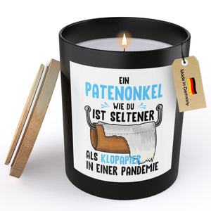 22Feels® Patenonkel Geschenk HANDGEMACHTE Sojawachs Duft-Kerze im Glas (ZITRUS, VEGAN)-Spruchkerzen B1K1-22Feels