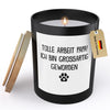 22Feels® Hundepapa Geschenk HANDGEMACHTE Sojawachs Duft-Kerze im Glas (ZITRUS, VEGAN)-Spruchkerzen B1K1-22Feels