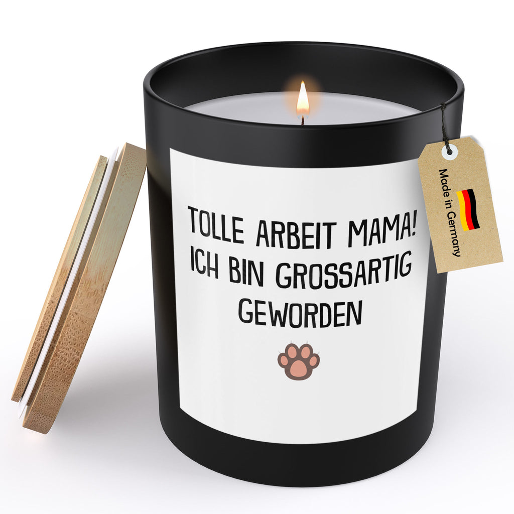 22Feels® Katzenmama Geschenk HANDGEMACHTE Sojawachs Duft-Kerze im Glas (ZITRUS, VEGAN)-Spruchkerzen B1K1-22Feels