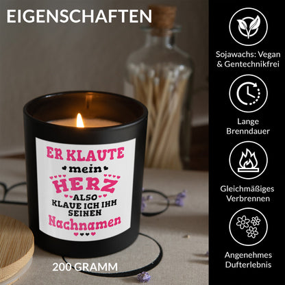 22Feels® Verlobung Frauen Geschenk HANDGEMACHTE Sojawachs Duft-Kerze im Glas (ZITRUS, VEGAN)-Spruchkerzen B1K1-22Feels