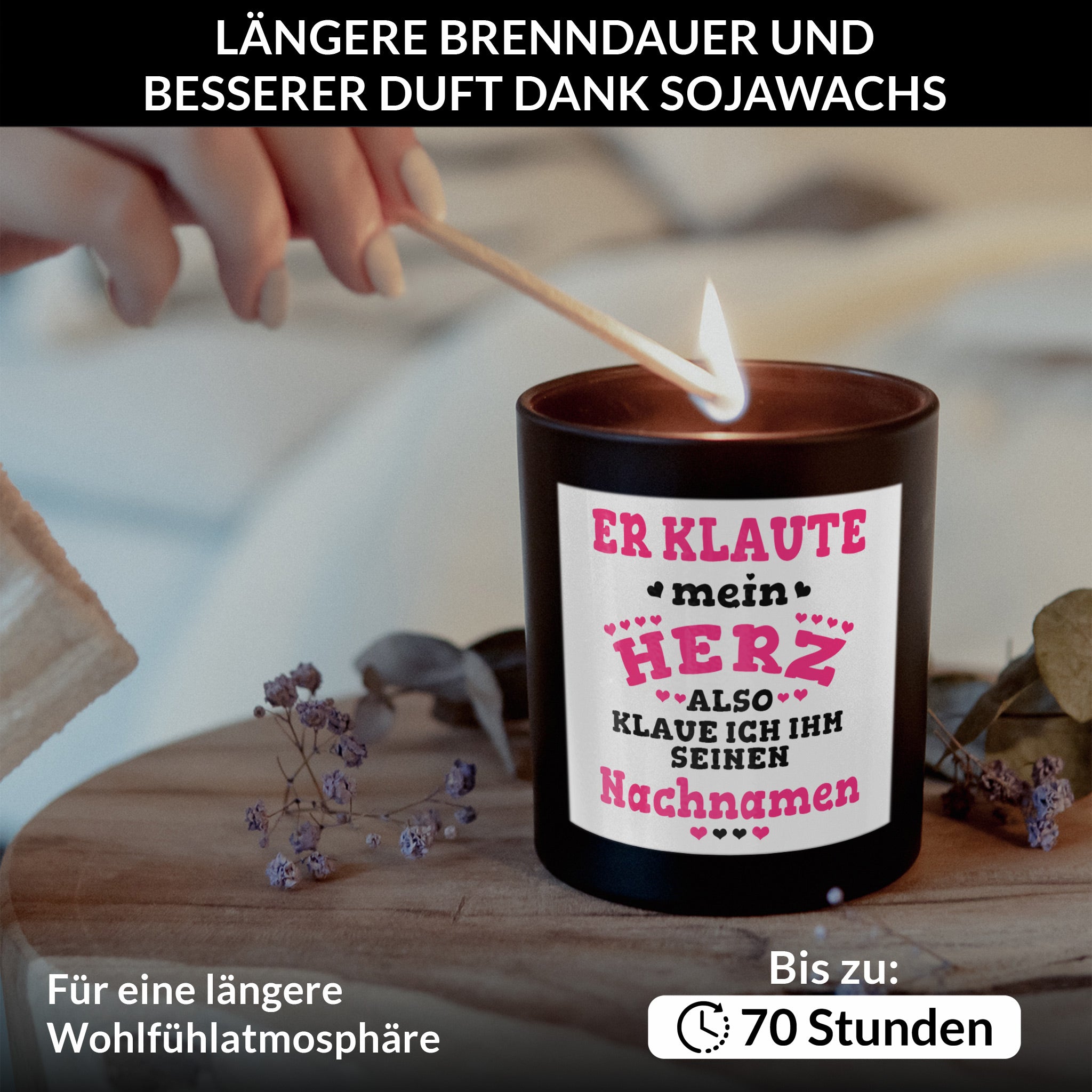 22Feels® Verlobung Frauen Geschenk HANDGEMACHTE Sojawachs Duft-Kerze im Glas (ZITRUS, VEGAN)-Spruchkerzen B1K1-22Feels