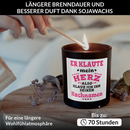 22Feels® Verlobung Frauen Geschenk HANDGEMACHTE Sojawachs Duft-Kerze im Glas (ZITRUS, VEGAN)-Spruchkerzen B1K1-22Feels
