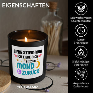 22Feels® Stiefmama Geschenk HANDGEMACHTE Sojawachs Duft-Kerze im Glas (ZITRUS, VEGAN)-Spruchkerzen B1K1-22Feels