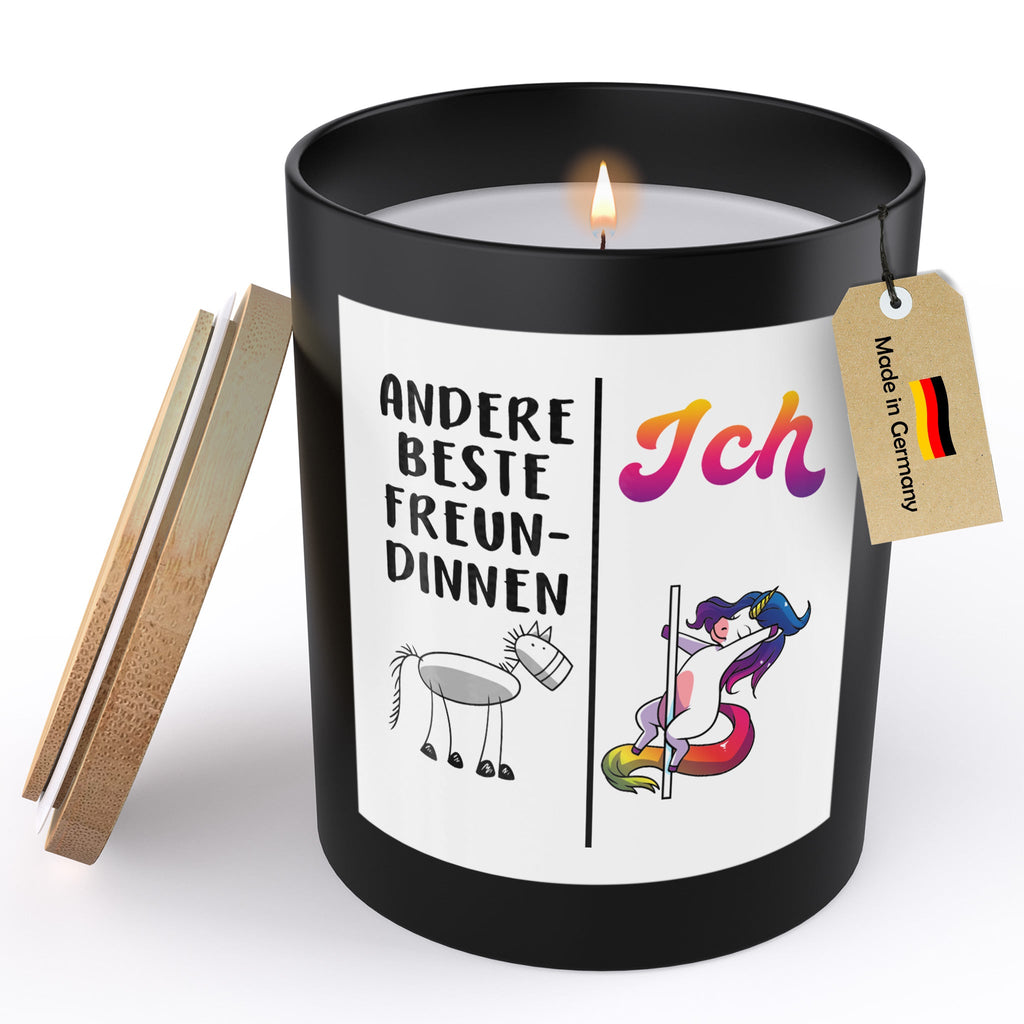 22Feels® Beste Freundin Geschenk HANDGEMACHTE Sojawachs Duft-Kerze im Glas (ZITRUS, VEGAN)-Spruchkerzen B1K1-22Feels