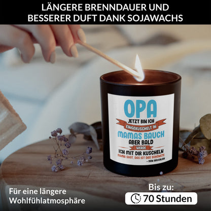 22Feels® Spruchkerze Du Wirst Opa Schwangerschaft Geschenk HANDGEMACHTE Sojawachs Duft-Kerze im Glas (ZITRUS, VEGAN)-Spruchkerzen B1K1-22Feels