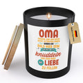 22Feels® Spruchkerze Du Wirst Oma Schwangerschaft Geschenk HANDGEMACHTE Sojawachs Duft-Kerze im Glas (ZITRUS, VEGAN)-Spruchkerzen B1K1-22Feels