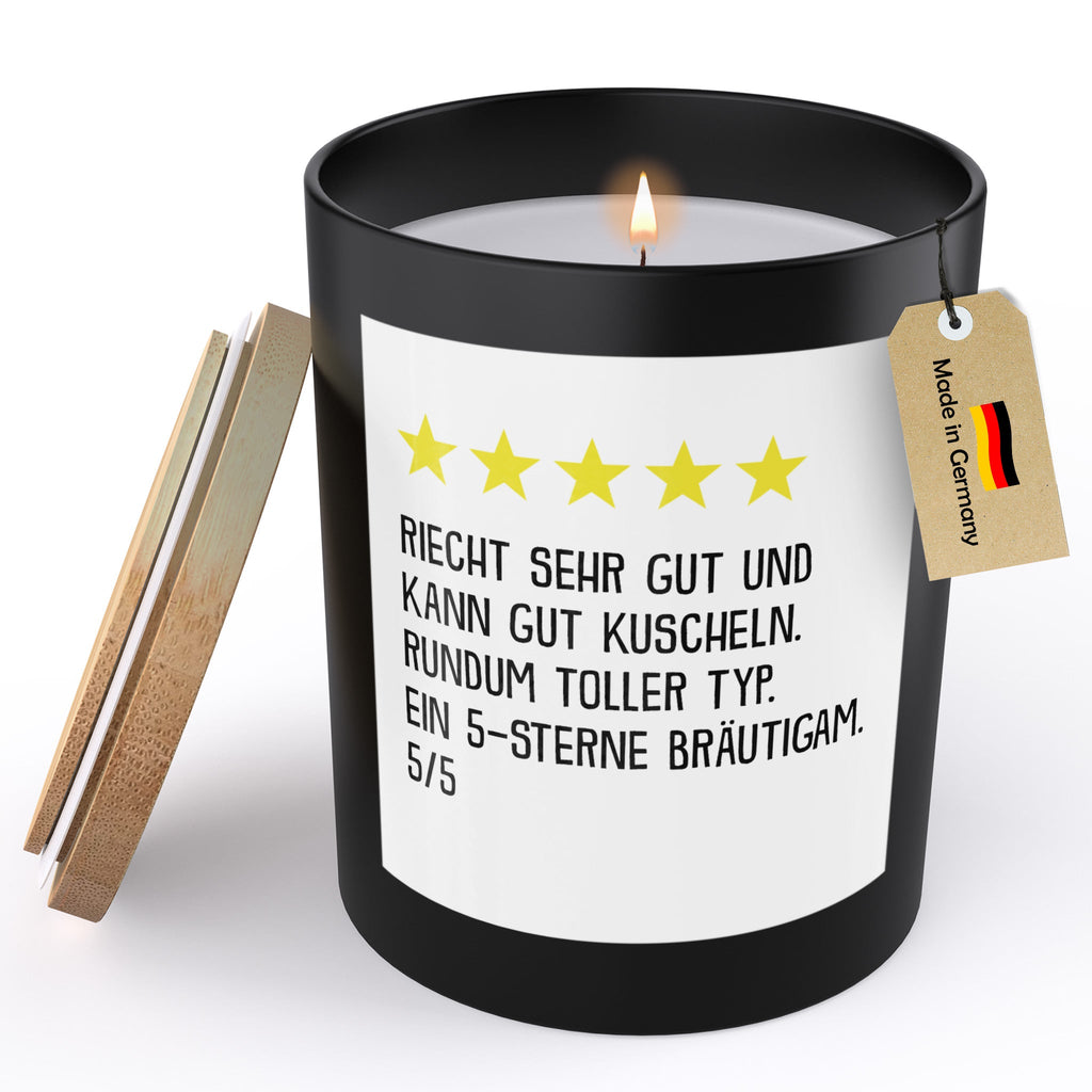 22Feels® Bräutigam Geschenk HANDGEMACHTE Sojawachs Duft-Kerze im Glas (ZITRUS, VEGAN)-Spruchkerzen B1K1-22Feels