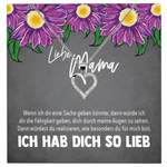 22Feels® Mama Geschenk Muttertag Geburtstag Frauen Schmuck mit Karte Herz Halskette Echt Silber Weihnachten Idee von Tochter oder Sohn-Schmuck mit Botschaftskarte - Herz21-22Feels